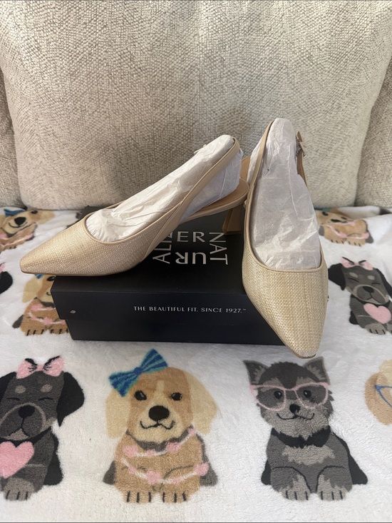 Naturalizer Shoes - Naturalizer Gold Slingback Pointed-Toe Heels